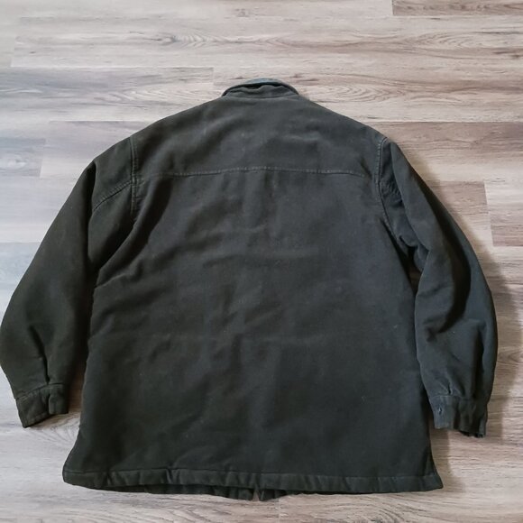 Vintage Gap Dark Brown Barn Chore Jacket Coat Size L Full Zip Pockets Quilted - Picture 6 of 6